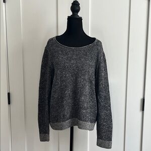 Eileen Fisher Women's Large Charcoal Crew Neck Sweater